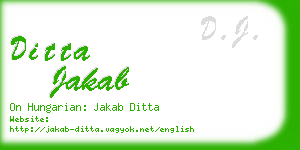 ditta jakab business card